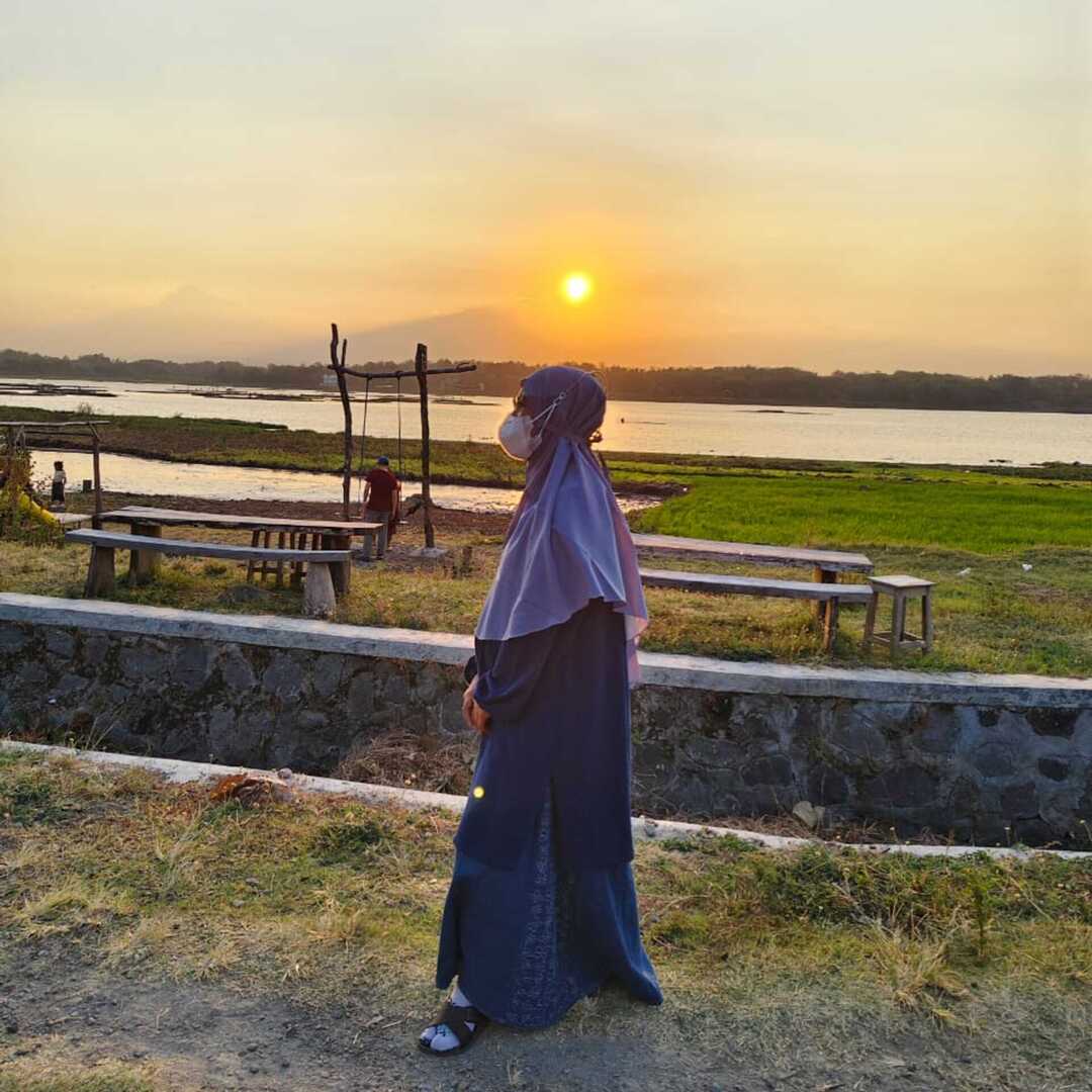 Waduk Cengklik Boyolali Dengan Kecantikan Matahari Tenggelam